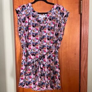 Motherhood Multicolor Geometric Blouse